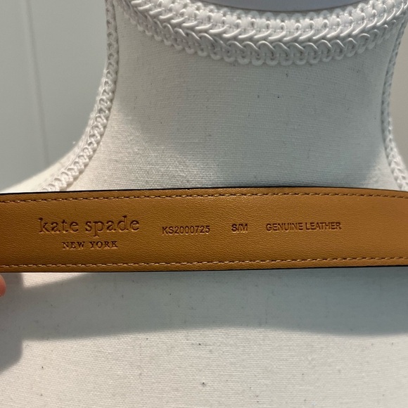 Black Kate Spade New York stitched feather edge belt small/medium black NEW - Picture 7 of 11